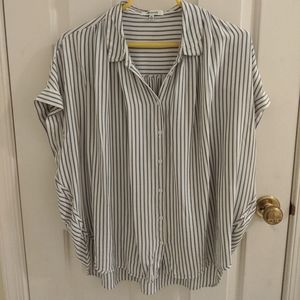 EUC Madewell Central Shirt Dalton Stripe XL